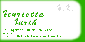 henrietta kurth business card